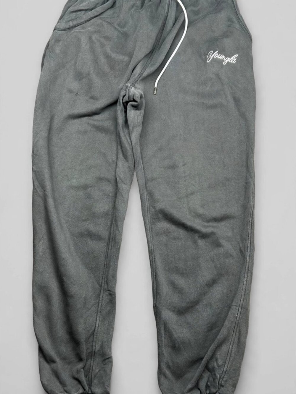 YoungLA Mens Charcoal Gray Jogger Sweatpants Size M